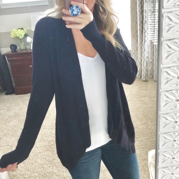 Eileen Fisher Wool Crepe Navy Waterfall 